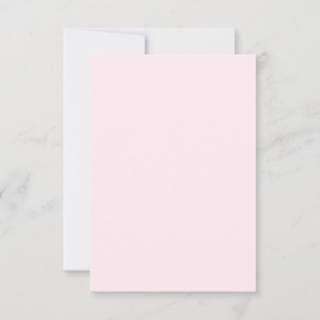Pink Rose Soft Pale White Pastel Solid Color Card (Front)