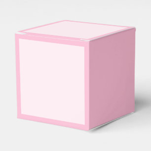 Pink Rose Soft Pale White Pastel Solid Color Favor Boxes