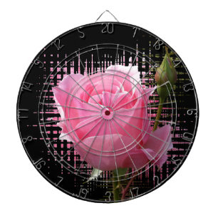 pink rose splash dart board