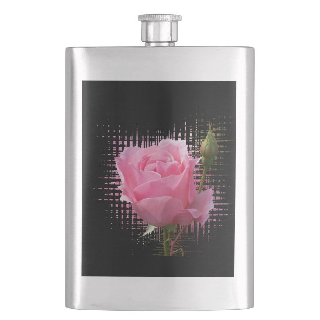 pink rose splash flask (Front)