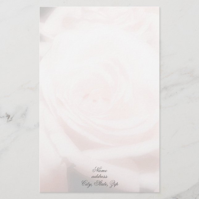 Pink Rose Stationary Stationery (Front)