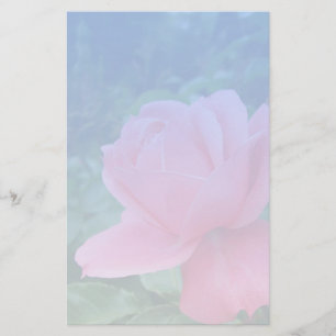 pink rose stationery
