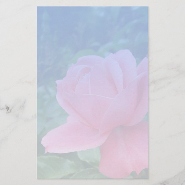 pink rose stationery (Front)