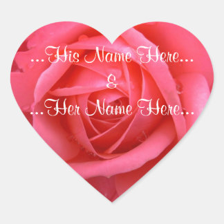 Pink Rose Stickers Romantic Rose Wedding Stickers