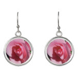 Pink Rose Sunny Garden Floral Earrings