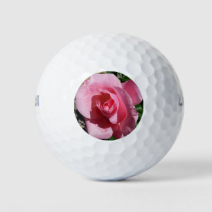 Pink Rose Sunny Garden Floral Golf Balls