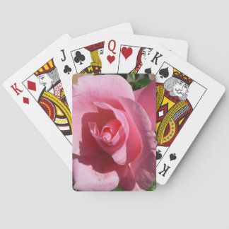 Pink Rose Sunny Garden Floral Poker Cards