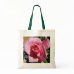 Pink Rose Sunny Garden Floral Tote Bag