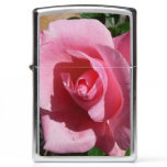 Pink Rose Sunny Garden Floral Zippo Lighter