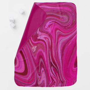 Pink Rose Swirls Baby Blanket