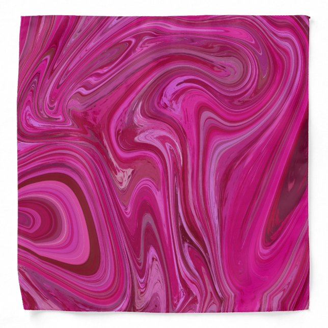 Pink Rose Swirls Bandana (Front)