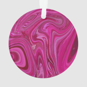 Pink Rose Swirls Ornament
