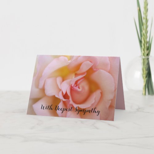 Pink Rose Sympathy card