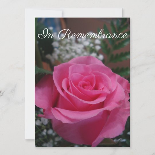 Pink rose sympathy card | Zazzle.com