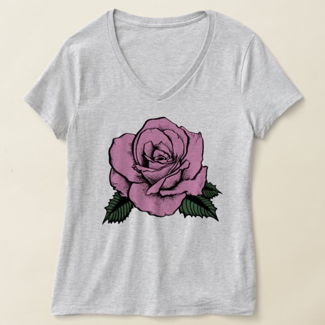 pink rose T-Shirt (Laydown)