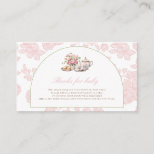 Pink Rose Tea Party Books for Baby Insert