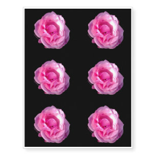 Pink Rose Temporary Tattoos