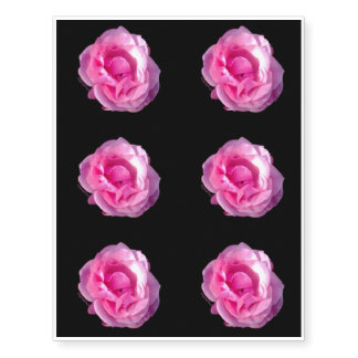 Pink Rose Temporary Tattoos