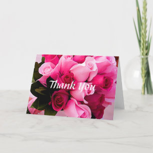 Pink Rose Thank You Notes