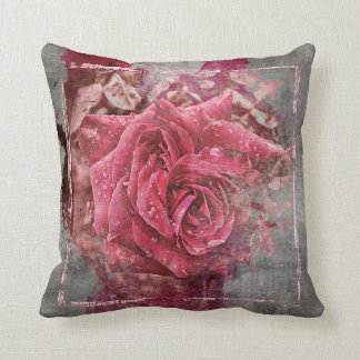 Pink Rose Throw Pillow