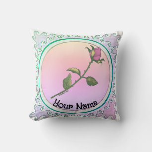 Pink Rose Throw Pillow