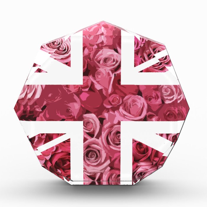 Pink Rose Union Jack British(UK) Flag Award