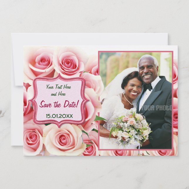 Pink Rose - Vow Renewal Invitation (Front)