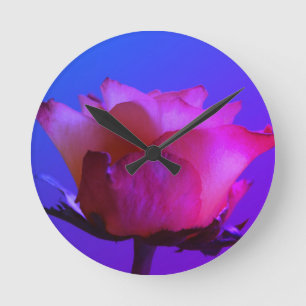 Pink Rose Wall Clock