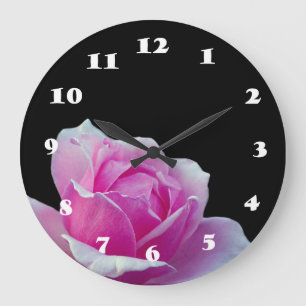 Pink Rose Wall Clock