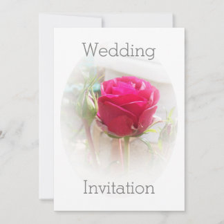 Pink Rose Wedding Invitation