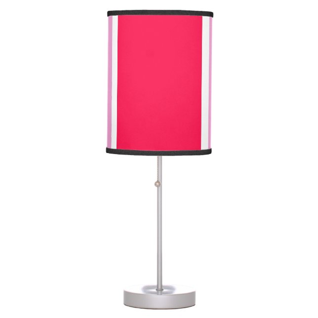 Pink rose white lines lamp (Front)