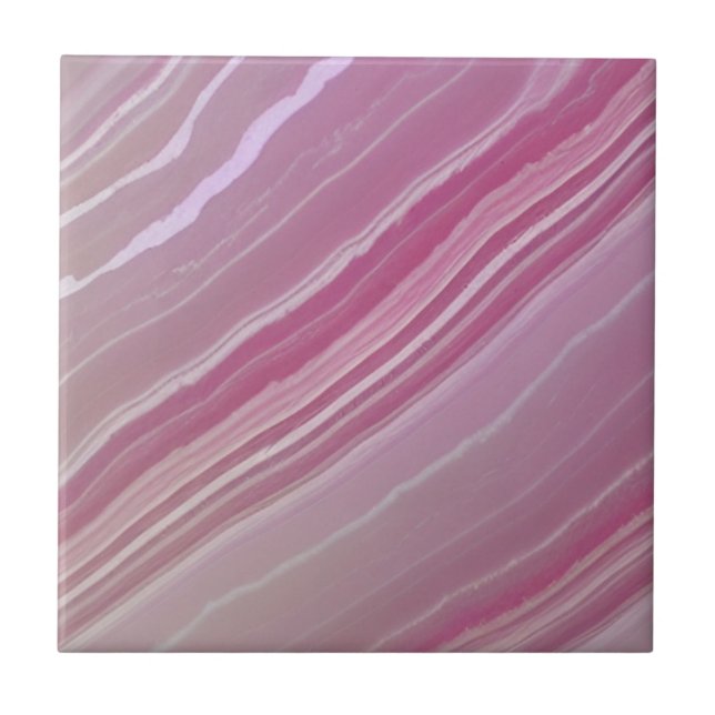 Pink rose white veins marble elegant modern luxury ceramic tile (Front)