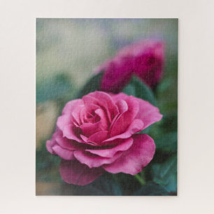 Pink Rose with Roses Jigsaw Puzzle