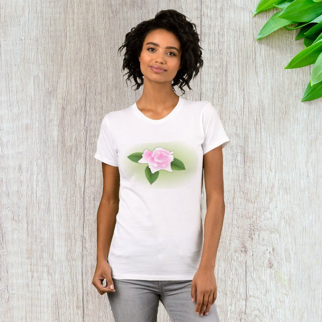 Pink Rose Womens T-Shirt (Creator Uploaded)