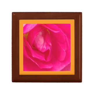 Pink Rose Wooden Jewelry Keepsake Box