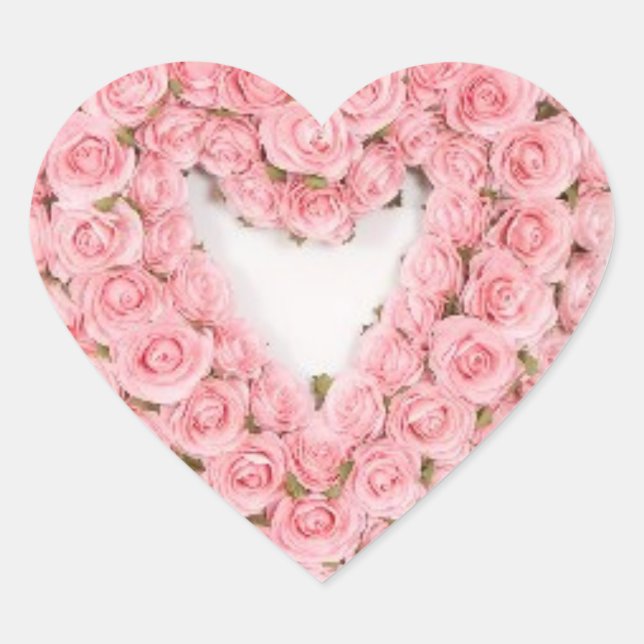 Pink Rose Wreath Sticker for any occasion (Front)