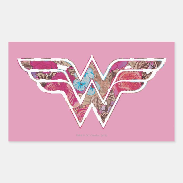 Pink Rose WW Rectangular Sticker (Front)