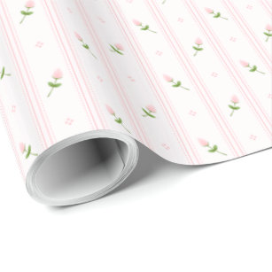 Cabbage Rose Flowers Wrapping Paper | Zazzle