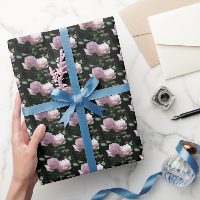 Pink Rosebuds Wrapping Paper (Gifting)