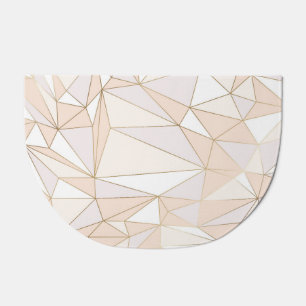 Pink Rosegold: Abstract Geometric Luxury Doormat