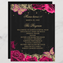 Pink Roses 18 Candles and Roses Ceremony Program
