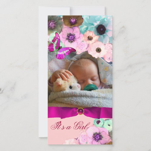 PINK ROSES AND BUTTERFLY NEW BABY PHOTO TEMPLATE