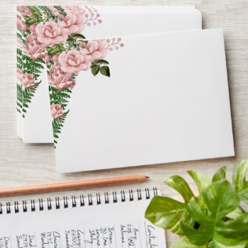 Pink Roses and Ferns Wedding