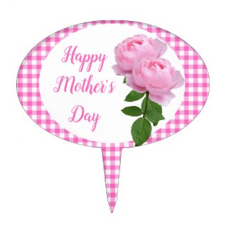 Pink Roses and Gingham Mother's Day  
