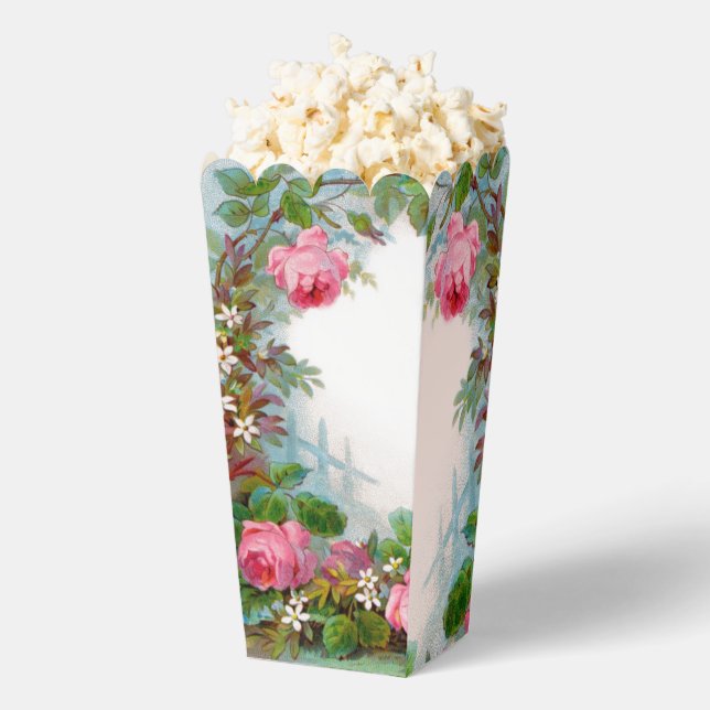 PINK ROSES AND JASMINES Birthday Party Favor Boxes (Popped)