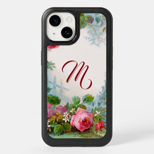 PINK ROSES AND JASMINES FLORAL MONOGRAM  OtterBox iPhone 14 CASE