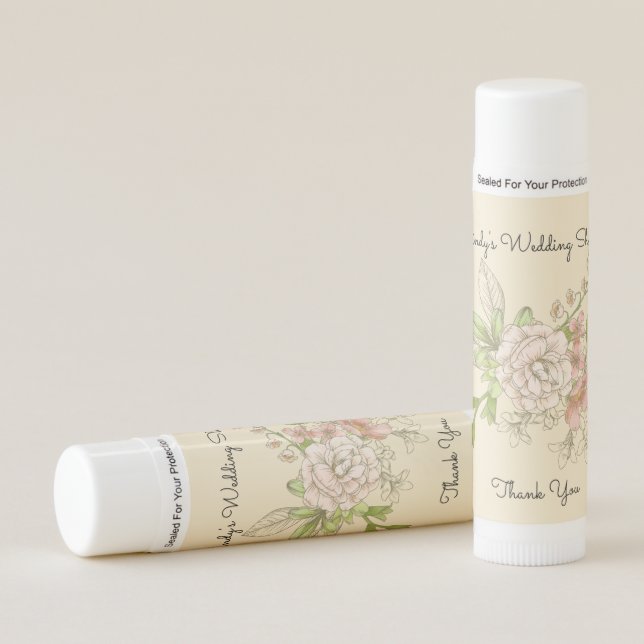 Pink Roses and Lily of the Valley Lip Balm (Front)