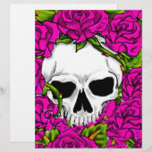 Pink Roses And Skull (Front/Back)