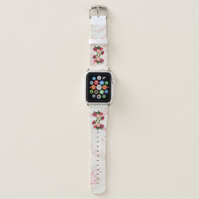 Pink Roses Apple Watch Band (Front)