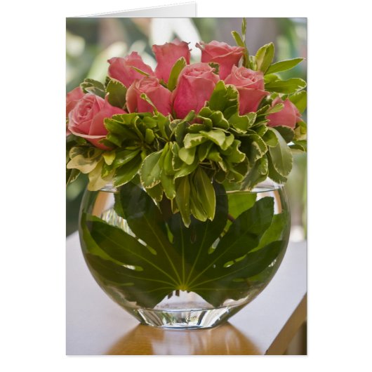 Pink Roses Arrangement Cards (Front)
